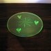 Vintage Uranium Glass Cake Plate / Retro Green Depression Glass Plate