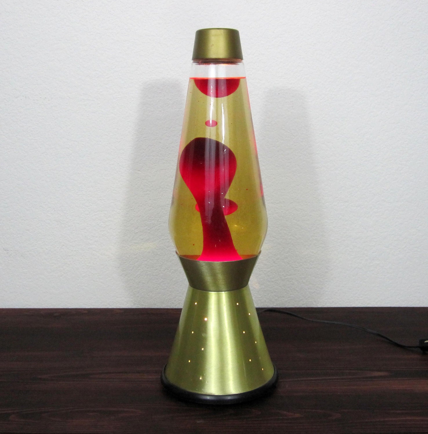 Vintage 1960s Lava Lamp with Gold Starlight Base / Retro by MidMod