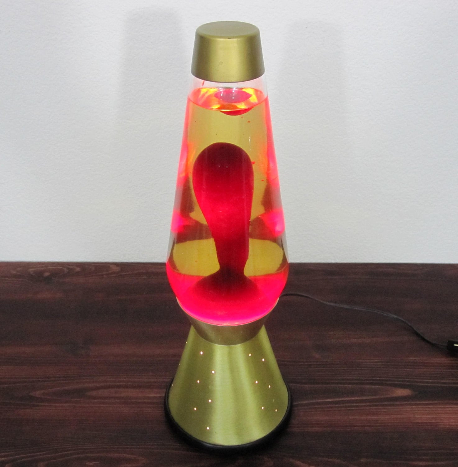 Vintage 1960s Lava Lamp with Gold Starlight Base / Retro Home