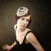 Modern Sculptural Grey Felt Headband/Fascinator