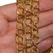 6 Feet Bright Gold Zinc Alloy cable Chain, Purse Chain VERY BIG HEAVY 8x12mm Steampunk enough for 3 generous necklaces
