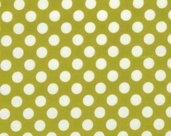 Michael Miller Fabric Ta Dot Polka Dots Celery