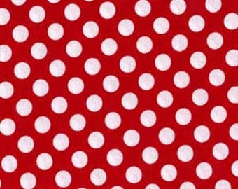 Michael Miller Fabric Ta Dot Minnie Red, choose your cut