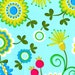 Dancing Flowers Aqua Michael Miller Fabric Pillow Maxfield 1 yard