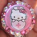 Hello Kitty Nurse Badge Holder ID retractable reel with SWAROVSKI CRYSTALS