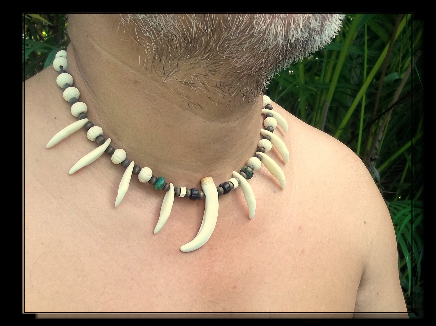 18-inch-necklace-wild-boar-tusk-tooth-with-coyote-teeth-and