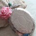 Sweet Memories. Large Oval Locket with Rose and Leaf Charms Necklace. Silver Tone.