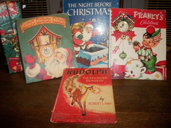 Children's Vintage Christmas Pop Up Books from