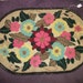 SALE - Gorgeous Vintage Bright Floral Handhooked Rug from Rustysecrets