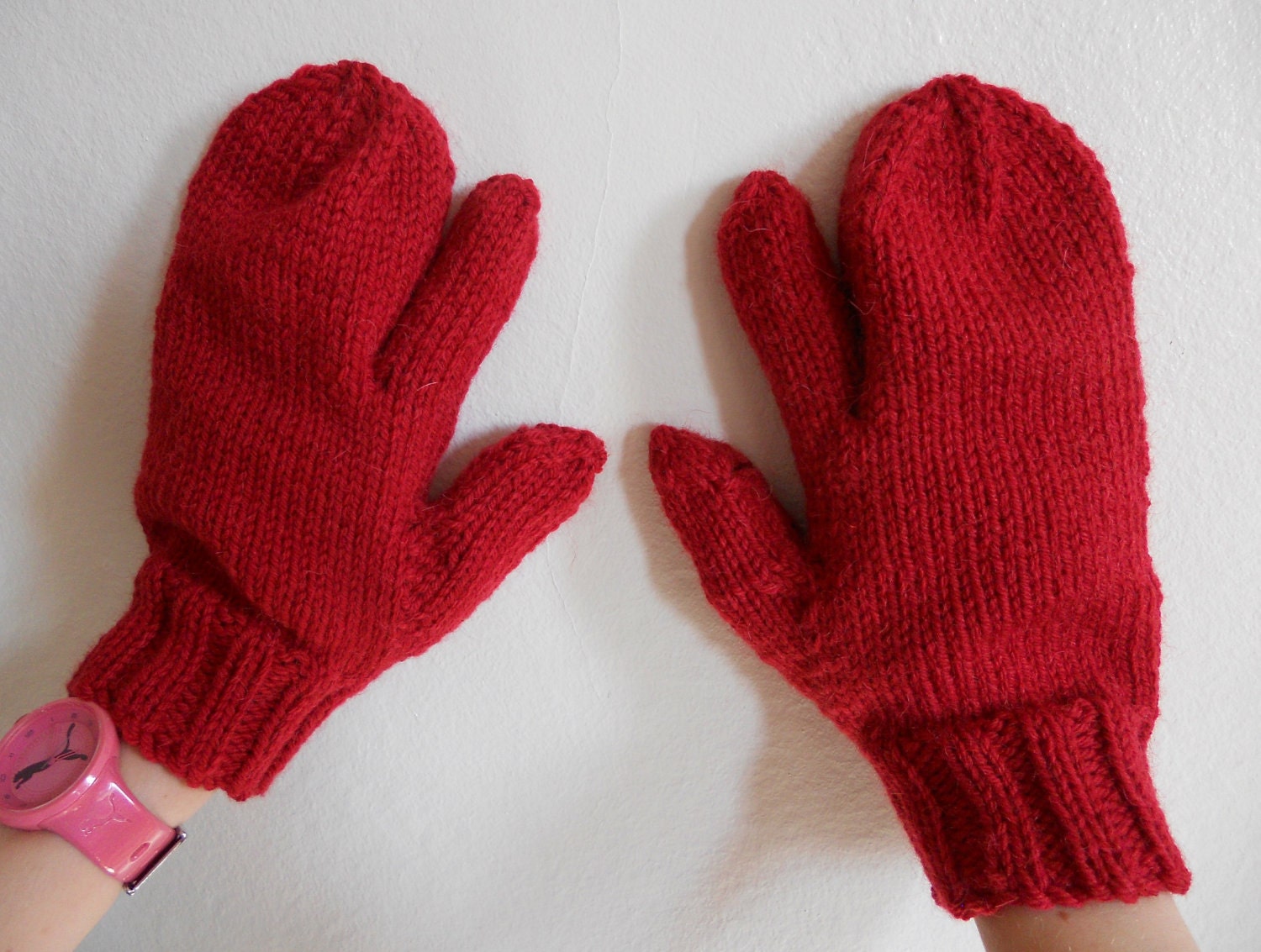 Knitting Pattern PDF Trigger Finger Mittens for Men and