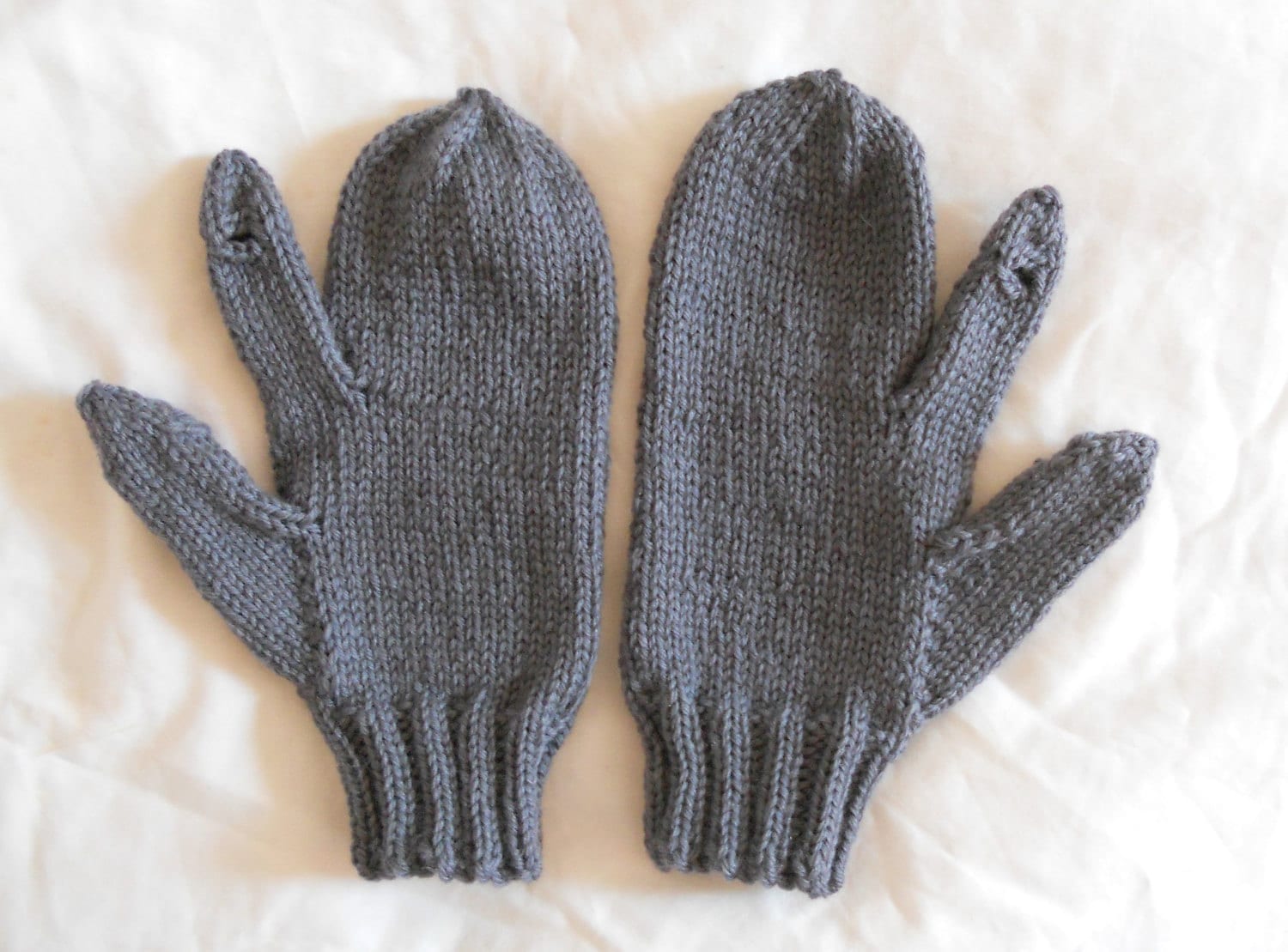 Men's Trigger Finger Mittens Medium gray