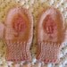 Number 27 KNITTING PATTERN Mittens with Leaves for a Baby Girl 2-3 years old