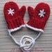Number 22 KNITTING PATTERN Red Mittens for a Baby Girl 12-24 months