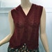 Lacy Burgundy Sweater Vest- 1970's