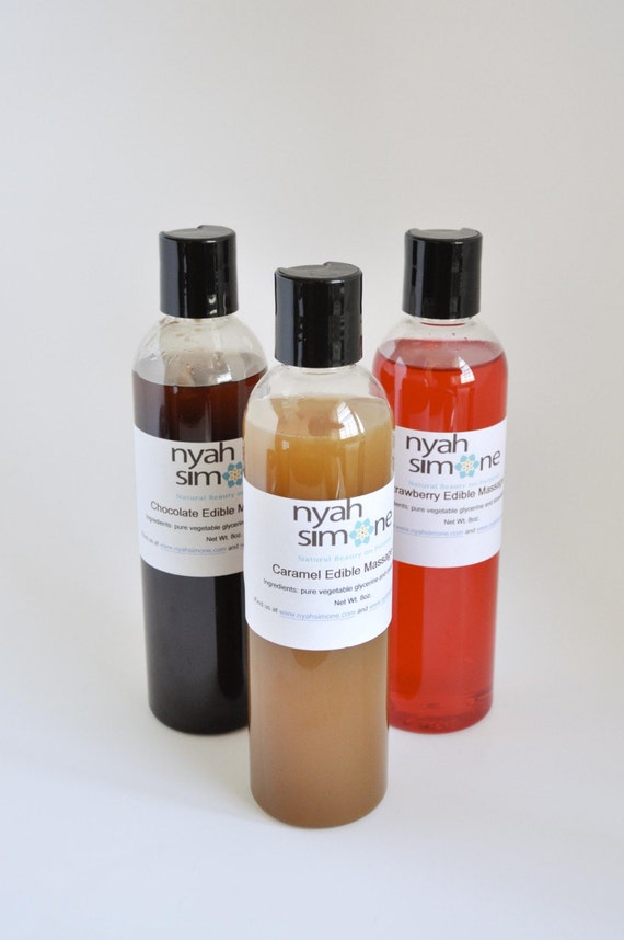 Limited Sale Three Flavors Edible Massage Oil 4oz each