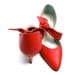 80s vintage RED Leather pumps with BOWs size 7 B Beauties