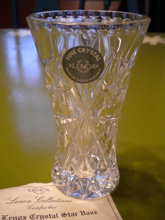 Lenox Lead Crystal 4 Inch Star Vase With by PamelaMurphyVintage