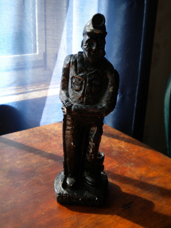 Vintage Coal Miner Statue