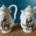 Vintage Salt and Pepper Shakers, Canada Souvenir, Mounty on Horseback
