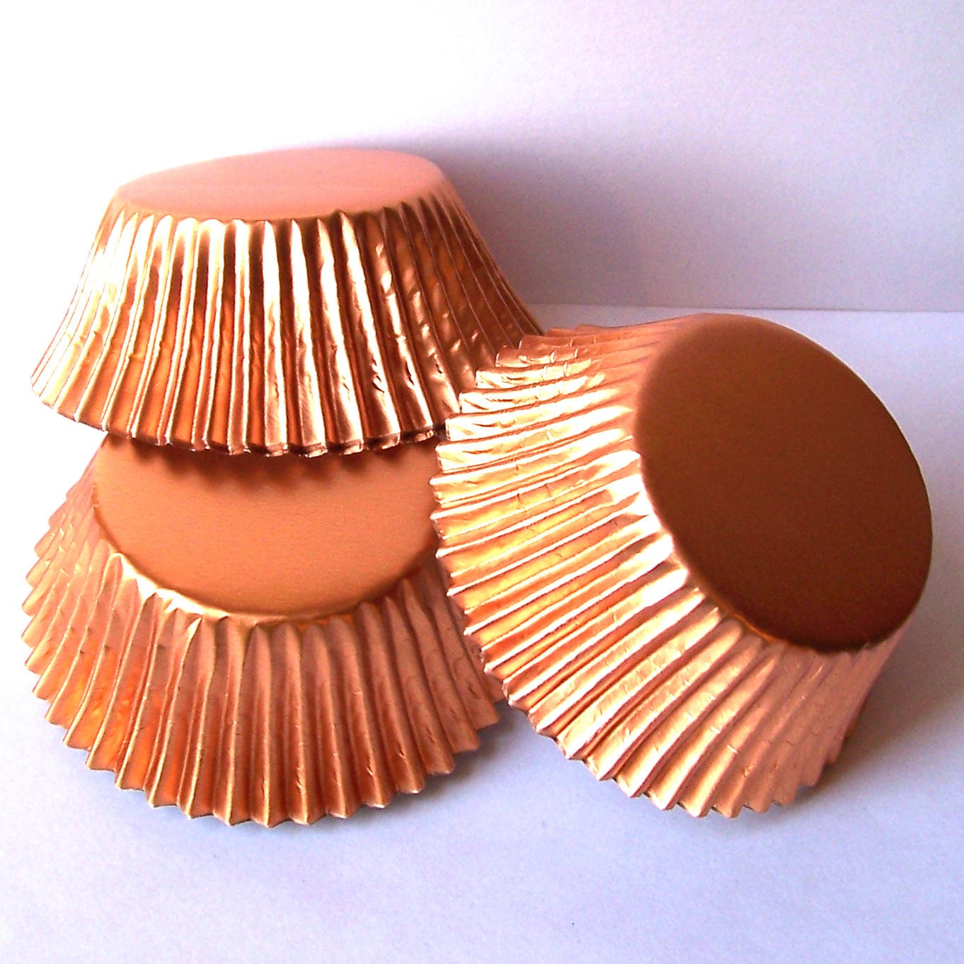 Copper Foil Cupcake Liners Standard Size Choose Set of 50 or