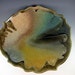 Large Ceramic Bowl for Serving or Wall Art Gold Green Wedding Gift - 409
