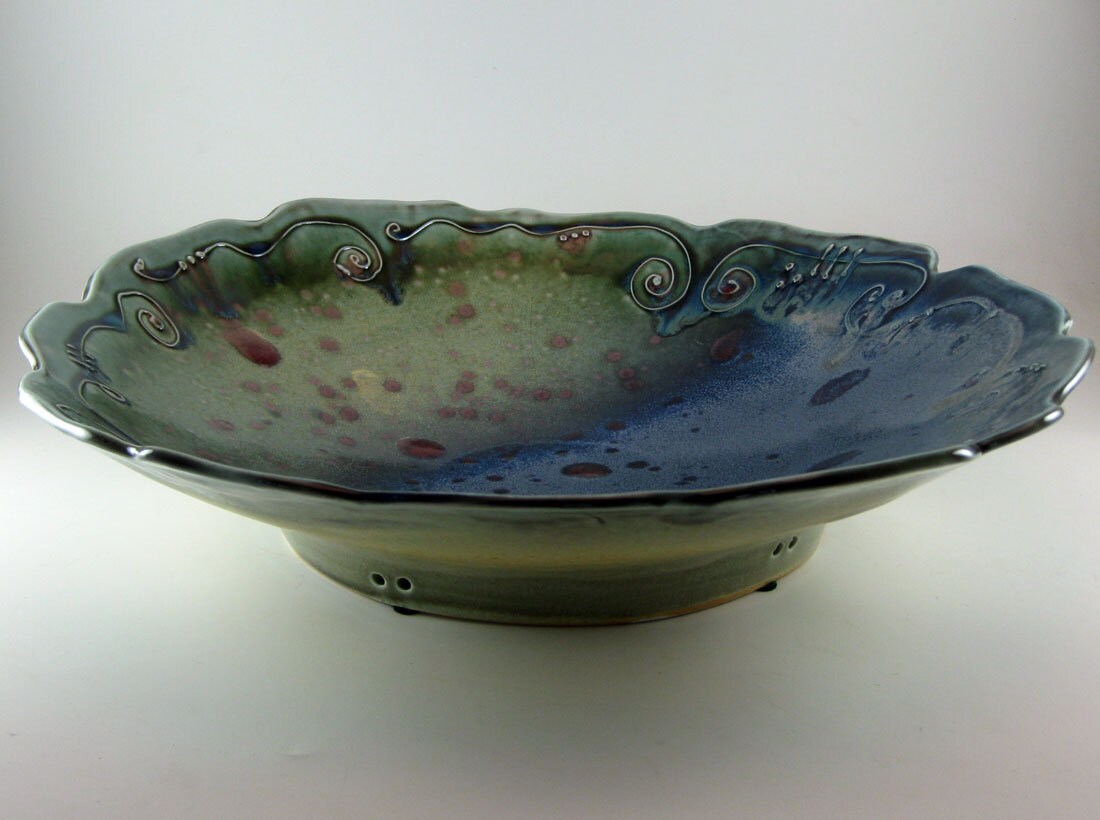 Ceramic Serving Bowl / Large Decorative Bowl / Porcelain