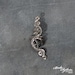 Steampunk silver ear cuff