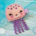 Jellyfish Felt Hair Clip - Embroidered Felt Clip - in Light Pink and Purple - non slip - Under the Sea