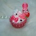 Sparkle Pink Strawberry Bunny Cupcake Ring
