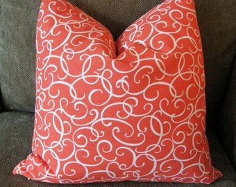 decorative tangerine pillow quo