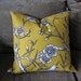 Decorative Pillow Cover, 16" x 16", in Citrine Yellow, White and Taupe