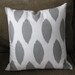 Decorative Pillow Cover, 18" x 18", "Chipper" in Storm Gray and White