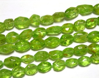 Peridot faceted oval full strand