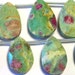 RUBY in ZOISITE faceted BIG pears 1 pair