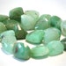 Large CHRYSOPRASE faceted nuggets 7 inch STRAND