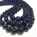 LAPIS graduated round bead strand 16in long