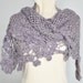 ALL SEASONS - Purple - Crochet Multicolor Lace Scarf/Shawl/Wrap