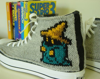 Megaman Knit Chucks By Prettysneaky On Etsy