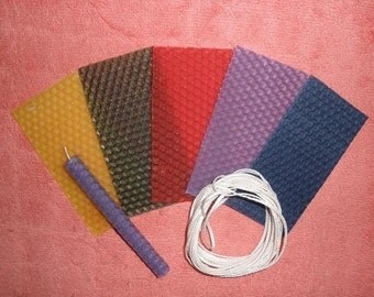 Pure Beeswax Candle Making Kit, Set of 25