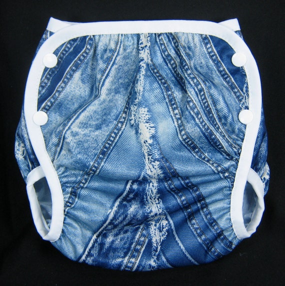 PUL Diaper Cover Large Blue Denim PUL by SwaddleinCloth on Etsy