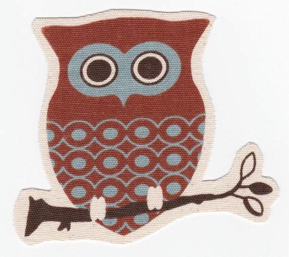 Big Fabric Iron On Owl Applique