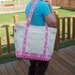 Extra Large Flamingo Pink Tote Bag...Personalized Free...Great For The Beach..