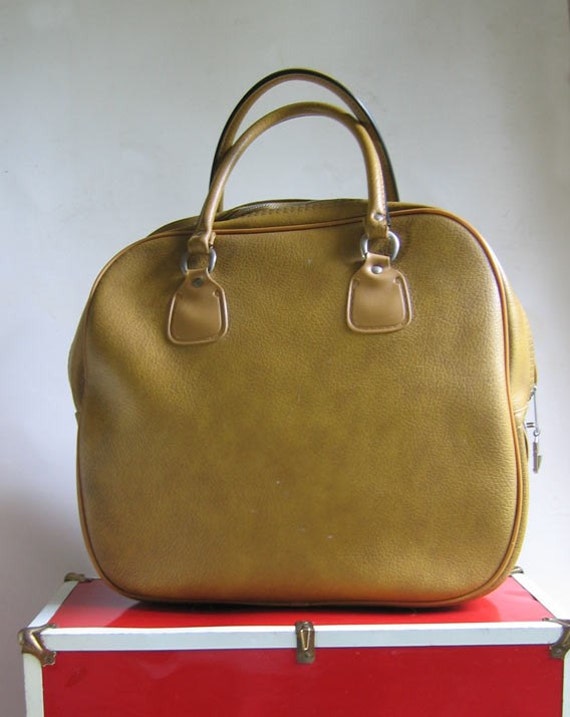 Vintage Mustard Colored Tote Bag