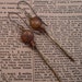 Czech Glass, African Glass & Bronze Dangle Earrings