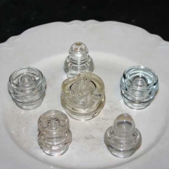 6 Glass Percolator Tops Vintage Antique by LettersOfLoveDesigns