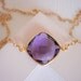 Amethyst Pendant, Gold Necklace, Simple, Modern, Classic, Everyday Jewelry