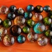 Handmade Dichroic Fused Glass Cabs Cabochons Beads lot of 30