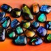 ON SALE Handmade Dichroic Fused Glass Cabs Cabochons Beads lot of 20