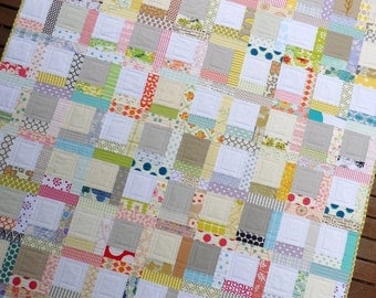 Tiffany Quilt Pattern (PDF file) | A Low Volume Patchwork Quilt Pattern