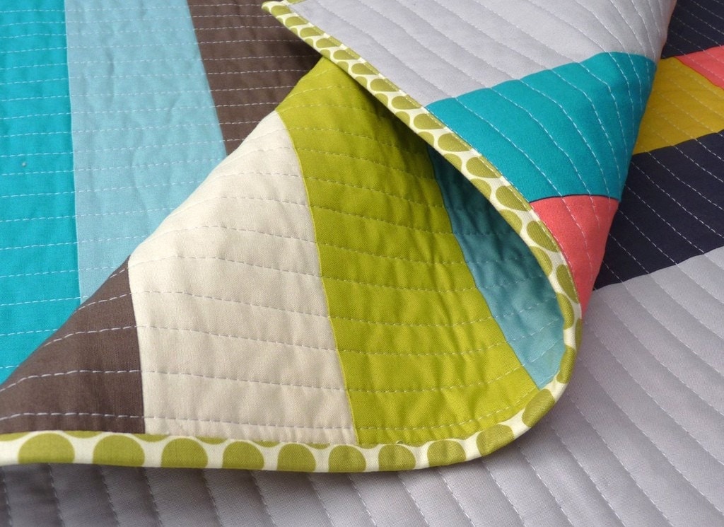 Bayou A striped solid quilt by Red Pepper Quilts